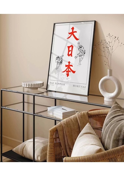 Çerçevesiz Poster Hokusai Çalışma Dai Nippon Büyük Japonya