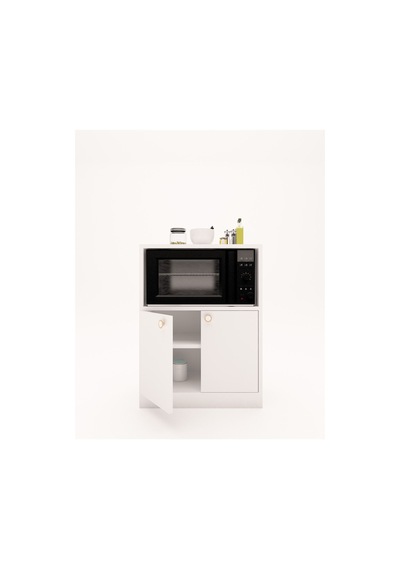Floradesign Wen80 Çok Amaçlı Dolap /fırın Dolabı /mutfak Organizeri Beyaz