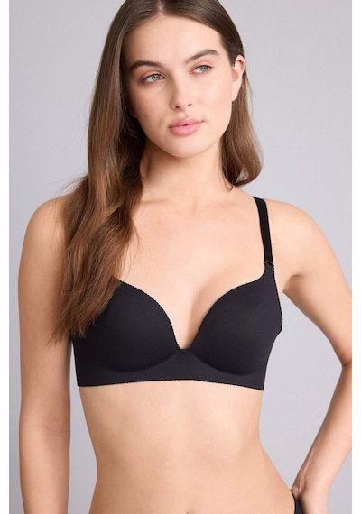 Defacto Micro Kaplı Pedli Balensiz Tişört Bra G9517ax26smbk81 Siyah-bk81