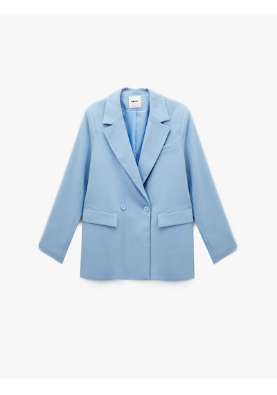 Koton Koton X Melis Ağazat - Uzun Kollu Kruvaze Oversize Blazer Ceket Mavi 6wak50046ew Mavi Koton Koton X Melis Ağazat - Uzun Kollu Kruvaze Oversize Blazer Ceket Mavi 6wak50046ew Mavi