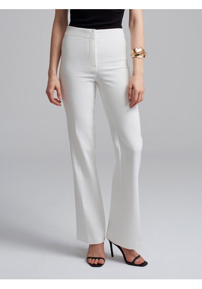 Dilvin 72641 Çan Paça Pantolon-beyaz Beyaz