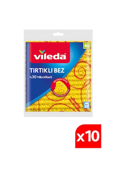 Vileda Tırtıklı 30% Mikrofiberli Mutfak Bez 10 x 5'li