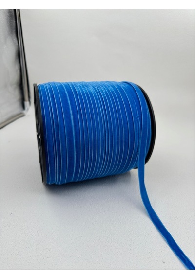 Paşateks- 1 Cm Düz Kadife-5 Metre -ç.mavi