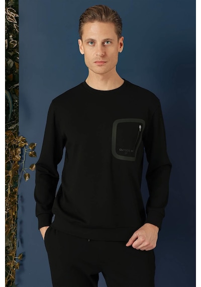 Efor Ts 874 Slim Fit Siyah Spor T-shirt Siyah