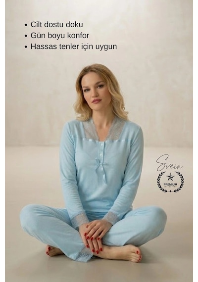 Svein Pijama Turkuaz Saten Kadın Pijama Takımı Rahat Ev Giyim Günlük Ve Çeyizlik Nefes Alabilen Yumuşak Turkuaz Svein Pijama Turkuaz Saten Kadın Pijama Takımı Rahat Ev Giyim Günlük Ve Çeyizlik Nefes Alabilen Yumuşak Turkuaz