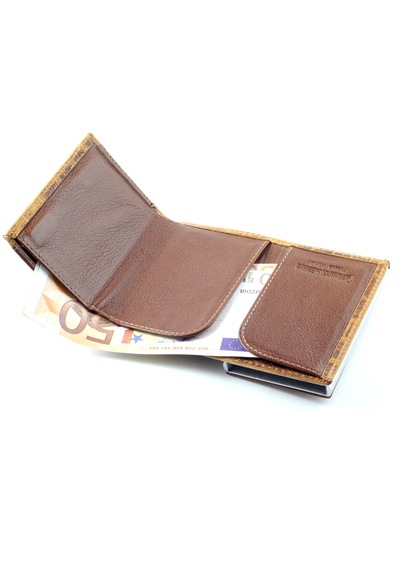 Ancora Leather Hakiki Deri Croco Mekanizmalı Erkek Cüzdanı Taba