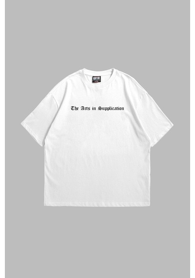 Startmore Art Is Supplication Siluet Baskılı Oversize Unisex Beyaz Beyaz
