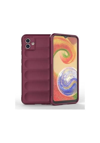 Newface - 474 - Samsung Galaxy Uyumlu A04e Kılıf Optimum Silikon - Csmo-tex - - Bordo