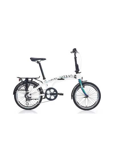 Carraro Güzel İzmir 20 Jant 8 Vites 32 Cm Katlanır Bisiklet - İnci Beyazı - Siyah - Bukalemun Beyaz