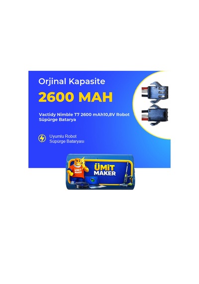 Vactidy Nimble T7 2600 Mah10,8v Robot Süpürge Batarya