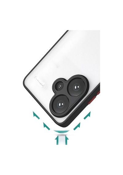 Newface Xiaomi Redmi Note 13 Pro Plus Kılıf Montreal Silikon Kapak - Siyah Resimdeki