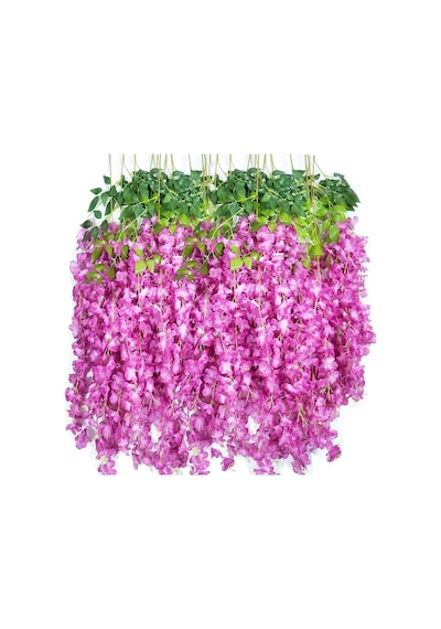 Sarkan Yapay Çiçek Akasya LİLA 80 cm 3 Sarkan Dallı 12 ADET BAĞ