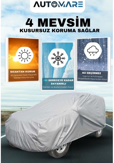 Hatchback Araçlara Uyumlu Premium Kalite Oto Araba Brandası - Örtüsü