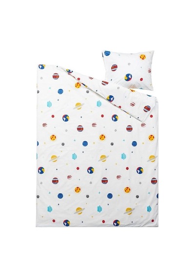Ikea Aftonsparv Tek Kişilik Nevresim Takımı 150 X 200 Cm Beyaz - Sarı - Kırmızı Çok Renkli