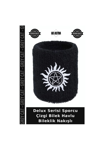 Delux Serisi Sporcu Çizgi Bilek Havlu Bileklik Nakışlı Çok Renkli