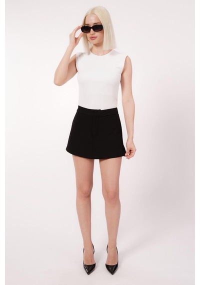 Seeh Siyah Mini Şort Etek Sh244 Basic