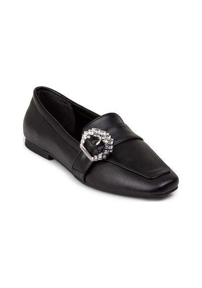 Deery Siyah Kadın Tokalı Loafer Ayakkabı - K1211zsyhc01 Siyah