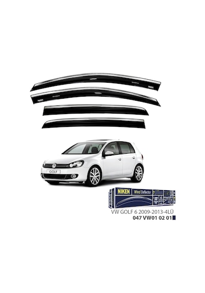 Niken Vw Golf 6 2009-2013 Kromlu Cam Rüzgarlığı 4'lü - Ekolmaks