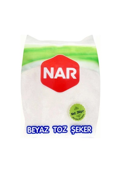 3 Adet Nar Toz Şeker 3 Kg
