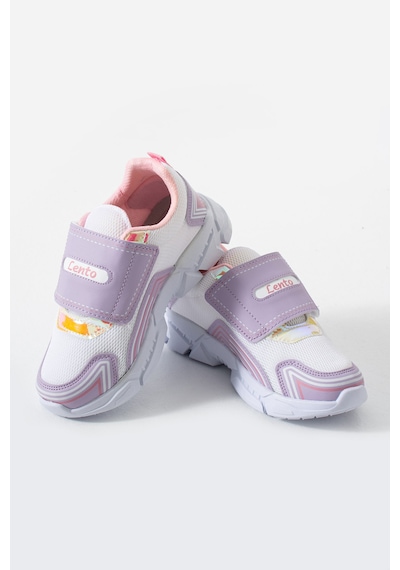 Adımist Çocuk Unisex Rahat Ortopedik Taban Cırtlı Hafif Sneaker Spor Ayakkabı Lento Cırtlı Lila - Beyaz