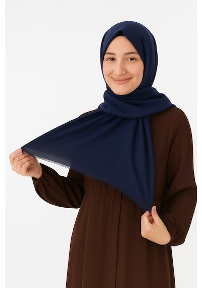 Bilenler Pamuklu Cotton Şal Lacivert