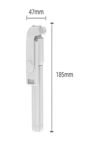2in1 Masaüstü Kumandalı Tripod Ve Taşınbilir Selfie Çubuğu 70cm Apple Uyumlu iOS Ve Android Uyumlu Beyaz