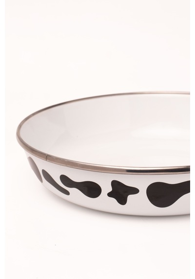 Mötilda Emaye Bowl Tabağı - Bowl Kase - Salata Kasesi - Sunum Kasesi 21cm Bej - Krem