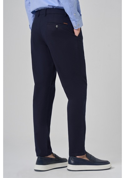 Morven Erkek Lacivert Yazlık Pamuk Yan Cep Slim Fit Chino Pantolon 25ys003004200 Lacivert