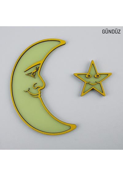Fosforlu Aydede & Yıldız , Parlaması Garantilidir , ( 22 Cm ) Fosforlu Aydede & Yıldız , Parlaması Garantilidir , ( 22 Cm )