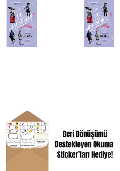 Üç Silahşörler 5 - Demir Maskeli Adam + Üç Silahşörler 5 - Demir Maskeli Adam Ciltli + Okuma Sticker'ları