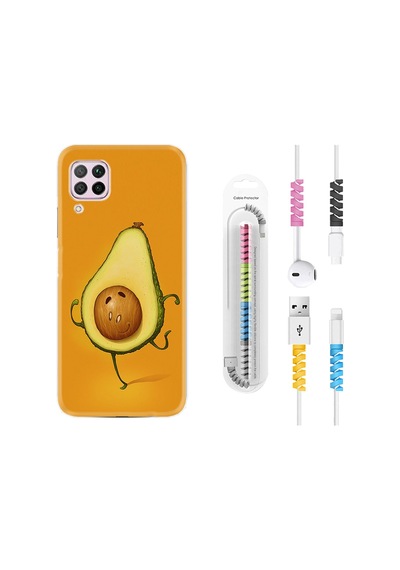 Huawei P40 Lite Kılıf Kablo Koruyuculu Dance Avokado 1878