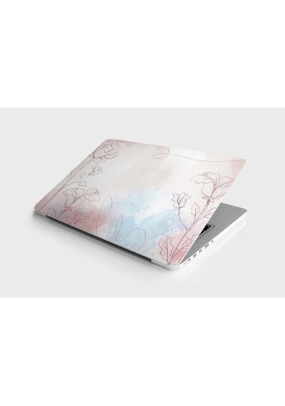 Laptop Sticker Notebook Pc Kaplama Etiketi Watercolor Flowers