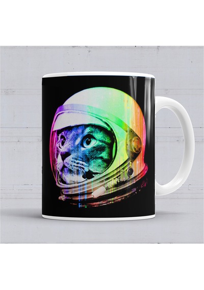 Astronot Cats Kedi Kupa Bardak Porselen Karışık