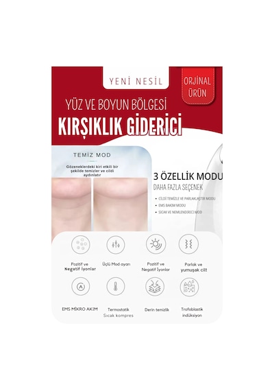 Yüz Ve Boyun Kırşıklık Giderici Ems Güzellik Cihazı Gıdık Sarkma Kırışıklık 3 Modlu