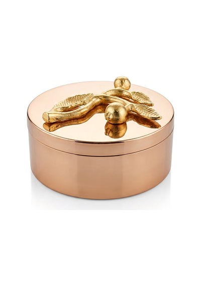 Leaf Rose Gold Dekoratif Kutu