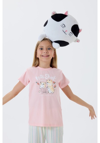 Arnetta Kız Çocuk Pembe Pijama Takım Pembe