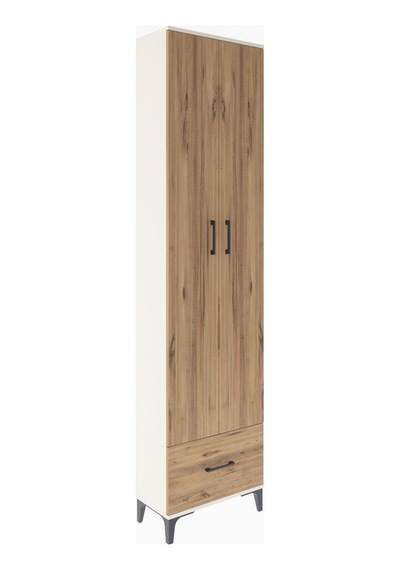Arges Dolap 5 Raflı Tek Çekmeceli 2 Kapaklı 60x30x243 Aytaşı-çam Aytaşı