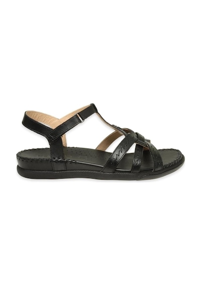 Forelli 22309 Lupin-g Siyah Kadın Comfort Deri Sandalet 6770 Çok Renkli
