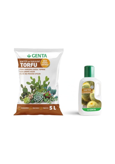 Lexroo Kaktüs Bakım Paketi - Kaktüs Toprağı - Kaktüs Besini 500 ML