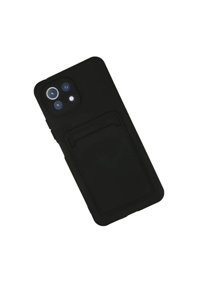 Xiaomi Mi 11 Uyumlu Kılıf Kelvin Kartvizitli Silikon - Siyah