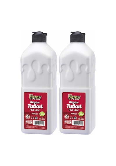 Beyaz Tutkal 450 Gr 2 Adet Brons Beyaz Mobilya Yapıştırıcısı Tutkalı 450 Gr Ahşap Tutkalı Su Bazlı Çok Amaçlı Beyaz