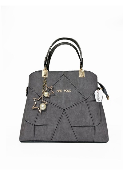 Westbag Kadın Butterfly El Ve Omuz Çantası Kol Çantası Charm Detaylı Gri