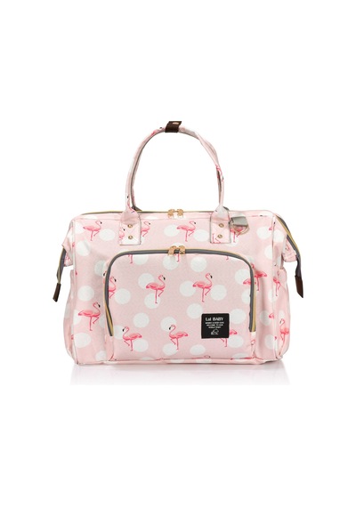 Lal Baby Baggage Bag Flamingo Omuz Askılı Anne Bebek Bakım Çantası Pembe