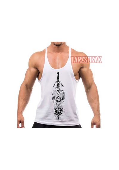 Tarzsokak Gym Tank Top Fitness Sporcu Atleti Gym99 Beyaz