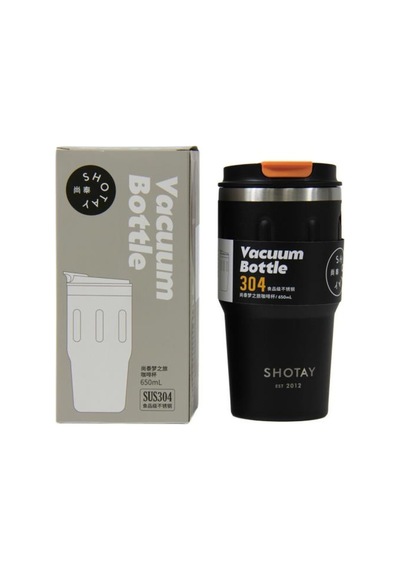 Shotay Termos Mug Matara 650 Ml Siyah Renk - Sht-st-8163 Siyah