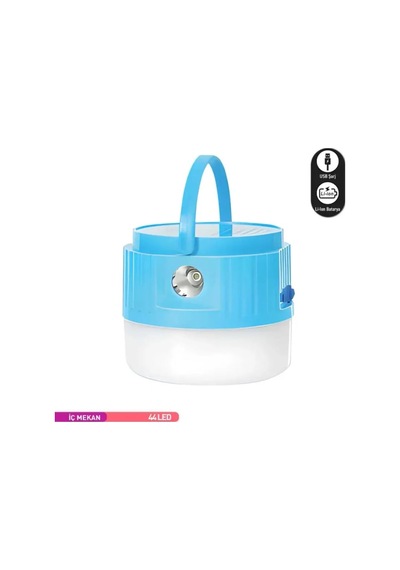 Ack Sarjli Dokunmatik 2 Kademeli Blue Gövde Fenerli Led Lamba 7500k 8w Ip20 Ac04-00130