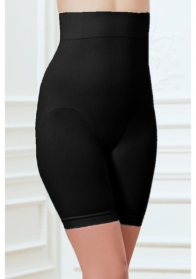 Anıl Lingerie 2541s Toparlayıcı Dikişsiz Kısa Paçalı Yüksek Bel Şort Korse Siyah