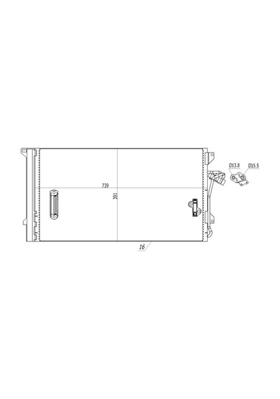 Klima Radyatoru-739x391x16 Vw Touareg 03-10 Audi Q7 07-15 Mga-82310
