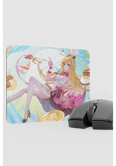 Escoffier Genshin Impact Anime Gacha V5 - 22x18 Gaming Mouse Pad Fare Altlığı