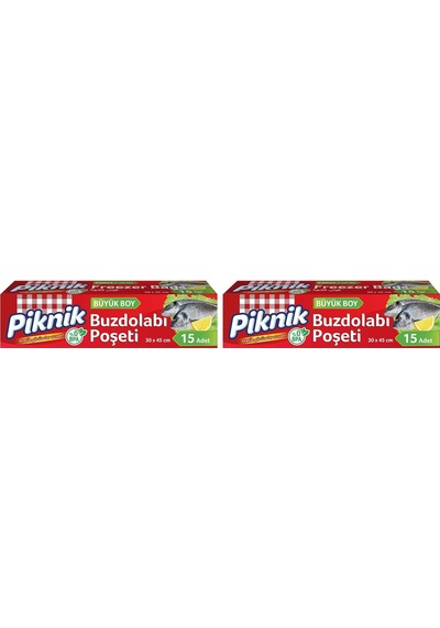 Piknik Buzdolabı Poşeti Büyük 15'li 2li Paket